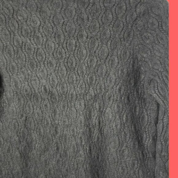 Garnet Hill Black Cable Knit 100%Cashmere Cardigan Sweater Womens Black Medium - Picture 8 of 13